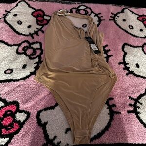 Fashion Nova Rouched one shoulder Bodysuit